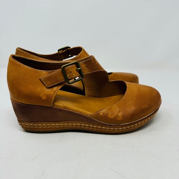 Antelope Tan Suede Wedge Sandals - Picture 7 of 15
